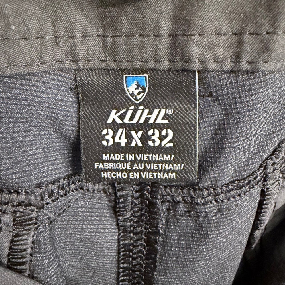 KUHL Deceptr Dark Gray Technical Hiking Pants 34x32 Stretch Tuff Lite Fabric - Picture 4 of 9